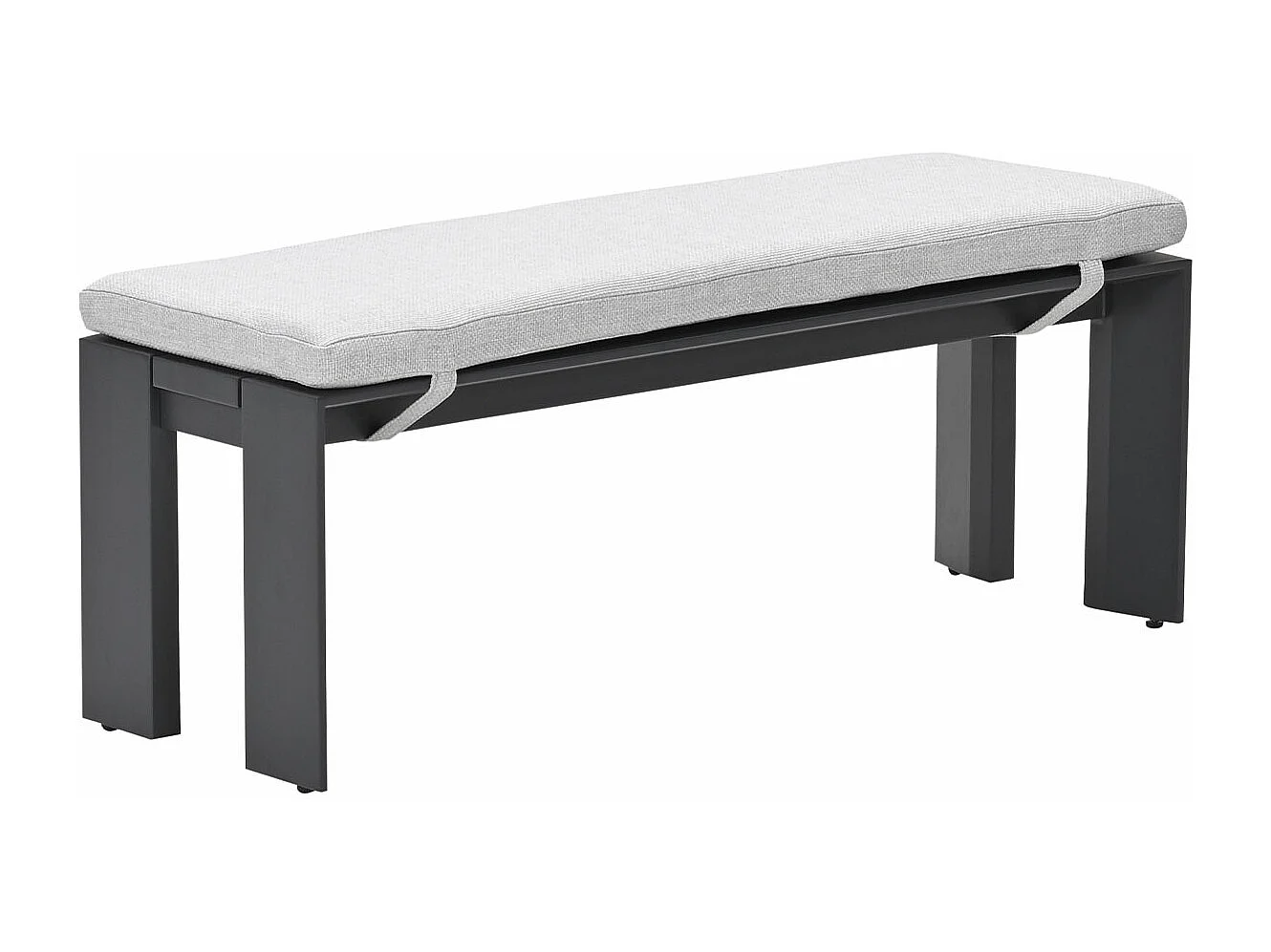 Garden Impressions banc de sport Malakka gris foncé 115,5x43 cm