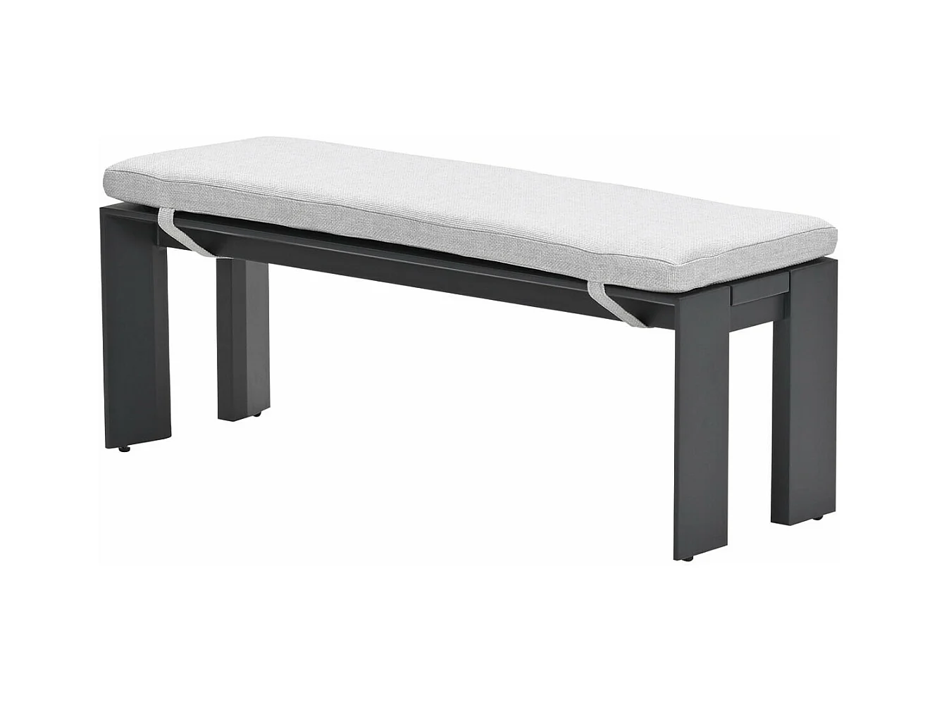 Garden Impressions banc de sport Malakka gris foncé 115,5x43 cm