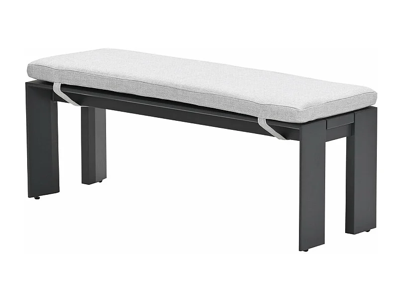 Garden Impressions banc de sport Malakka gris foncé 115,5x43 cm