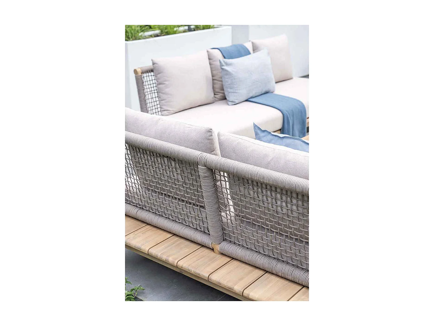 Canapé lounge Garden Impressions San Namut - gris sable 3 places