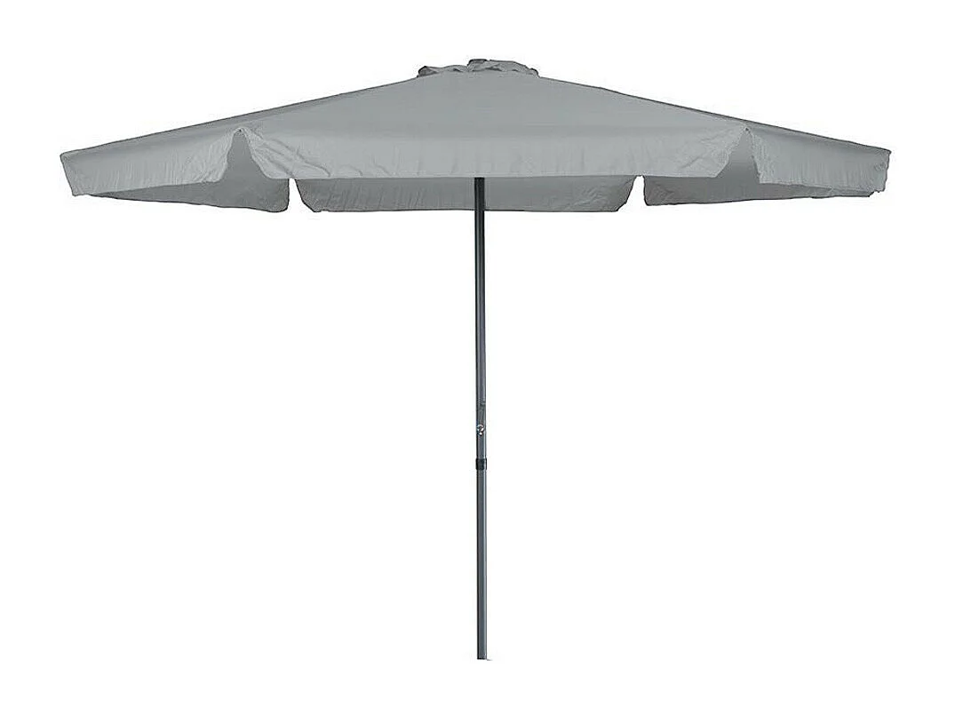 Parasol à bâton Garden Impressions Delta Ø300 cm gris clair - housse et 40 kg Eureka piet de parasol