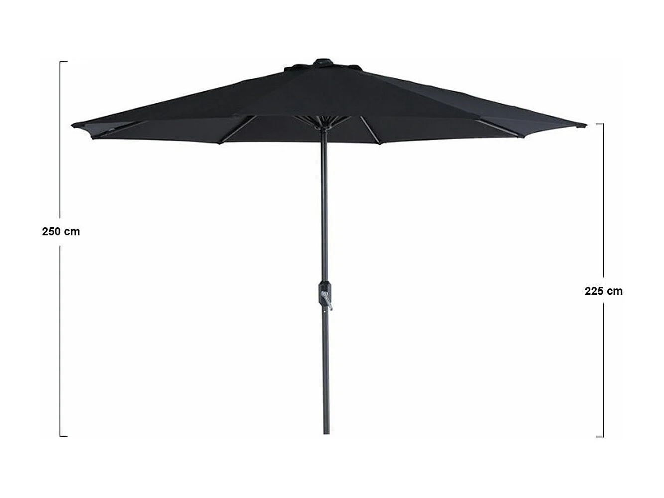 Parasol Garden Impressions Lotus noir Ø300 cm