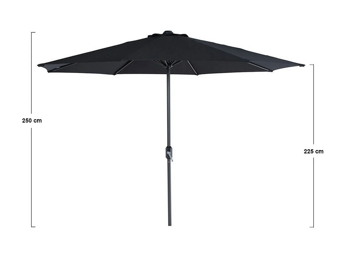 Garden Impressions Lotus parasol Ø300 cm - zwart