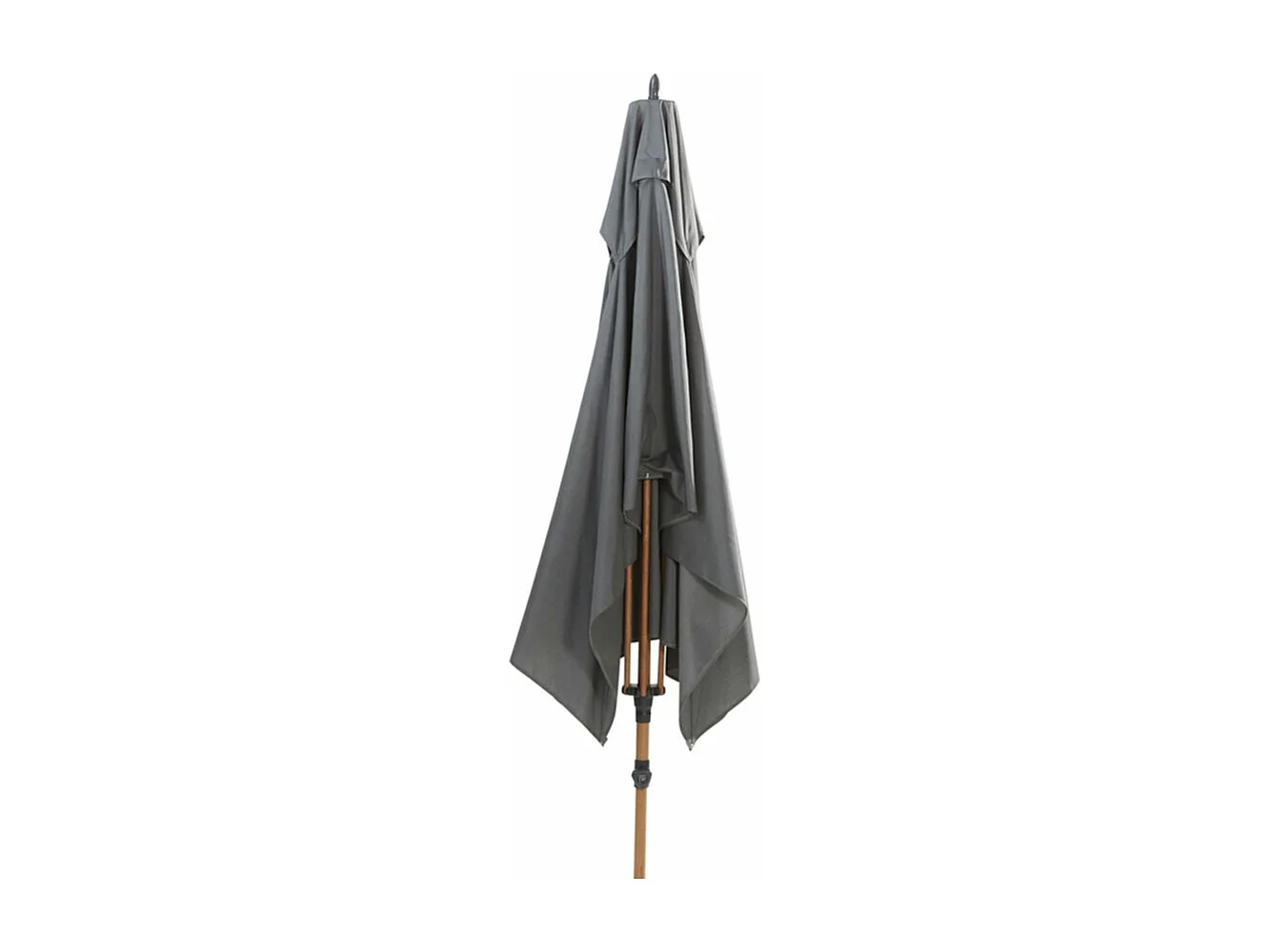 Parasol 4 Seasons Azzurro anthracite solefine cadre aspect bois Ø300 cm