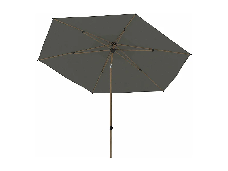 4 Seasons Azzurro parasol Ø300 cm antraciet solefin - houtlook frame