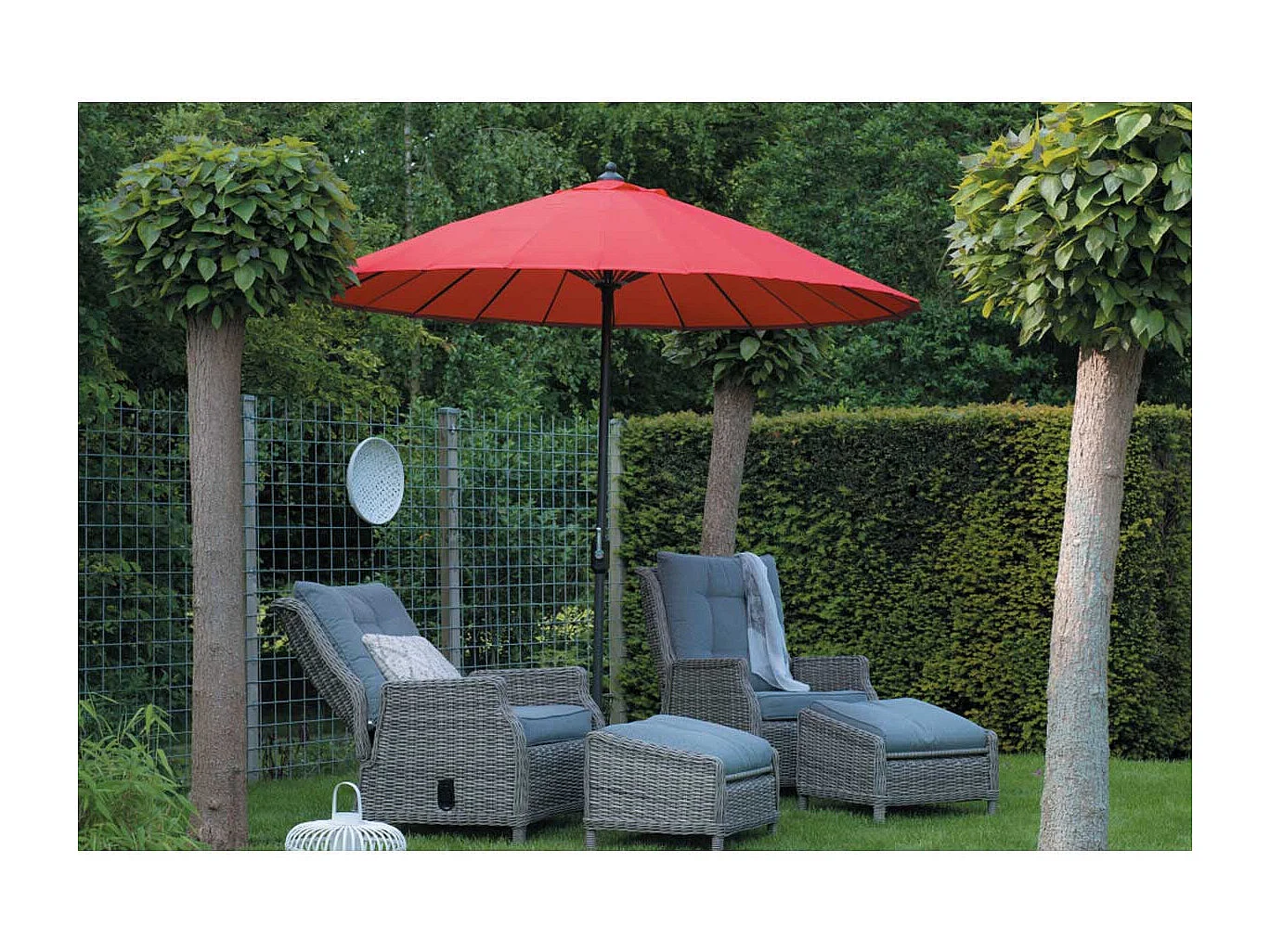 Parasol Garden Impressions Manilla gris foncé Ø250 cm