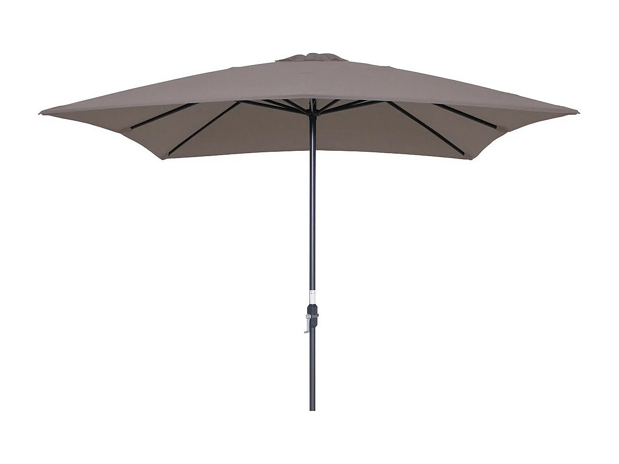 Parasol à bâton Garden Impressions Lotus taupe 250x250 cm - housse et 40 kg Eureka piet de parasol