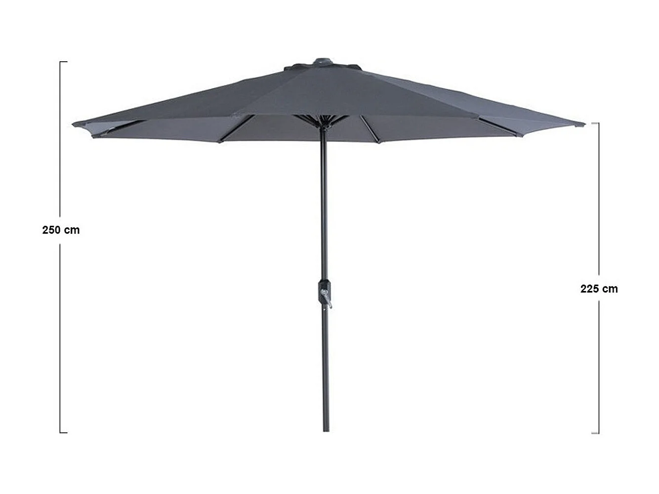 Parasol Garden Impressions Lotus gris foncé Ø300 cm