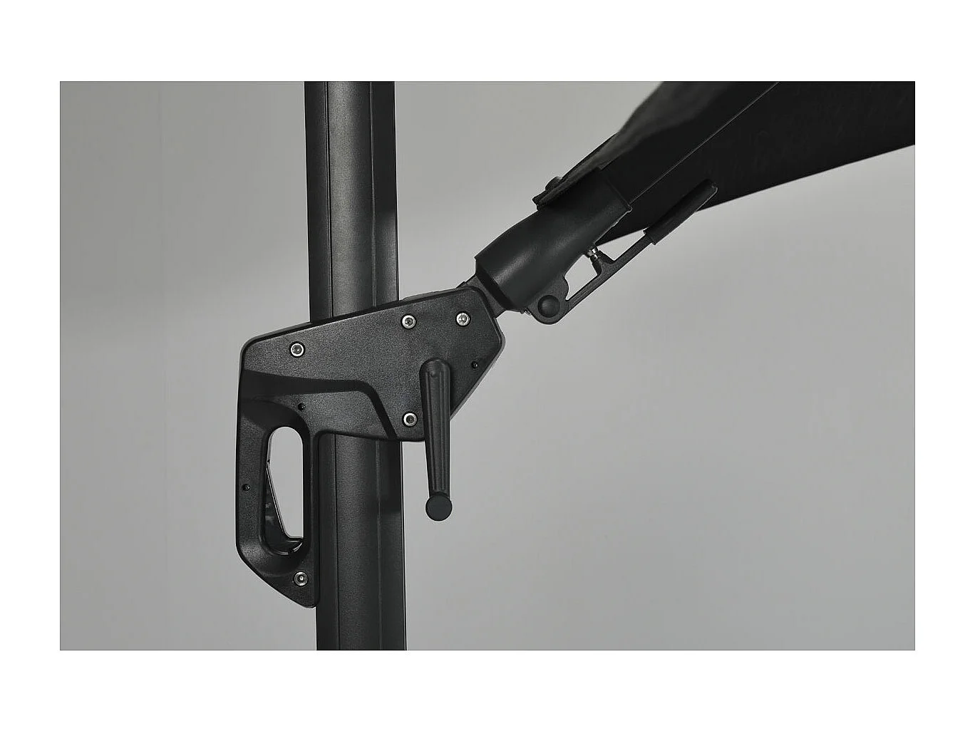 Garden Impressions Zweefparasol Hawaii Deluxe 300x300 - donker grijs - zwart