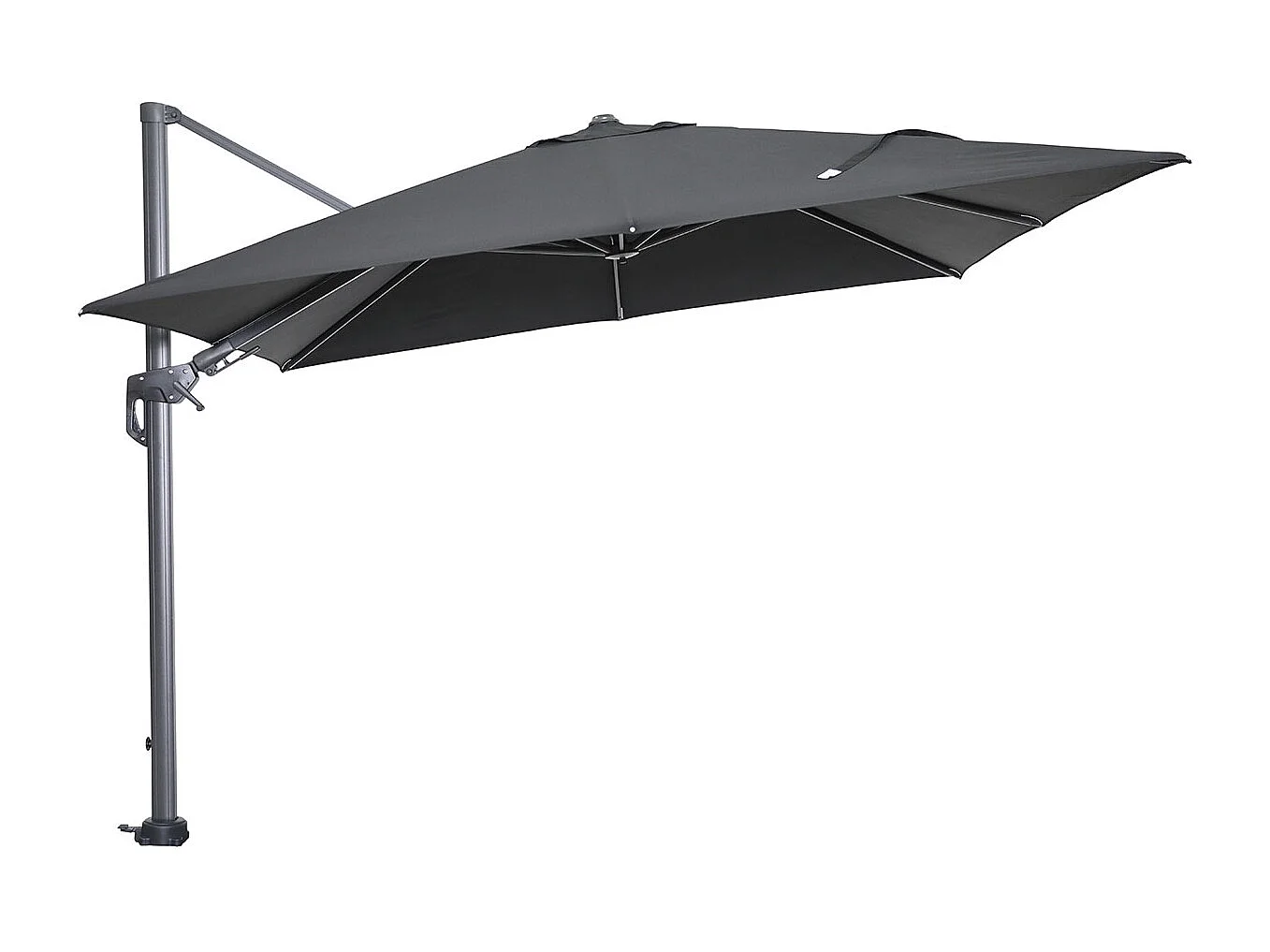 Parasol flottante Garden Impressions Hawai noir Ø350 cm - housse et 90 kg piet de parasol