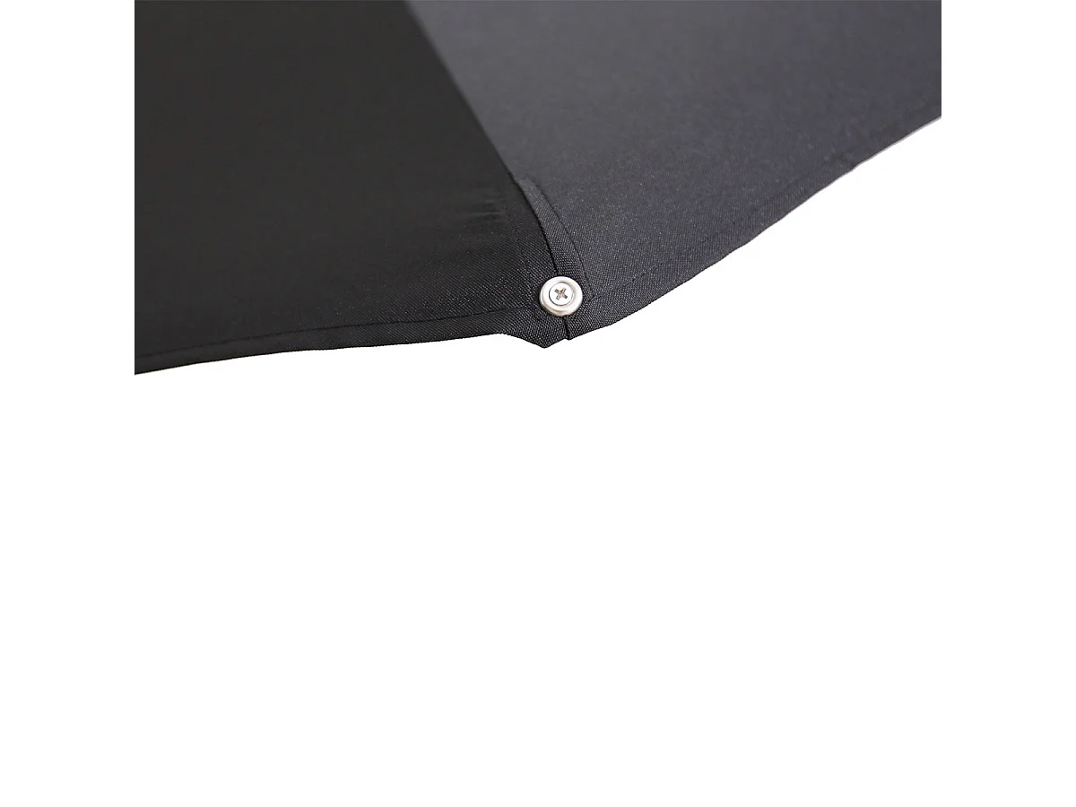 Parasol flottant Garden Impressions Hawaii cadre noir carbone tissu noir Ø350 cm