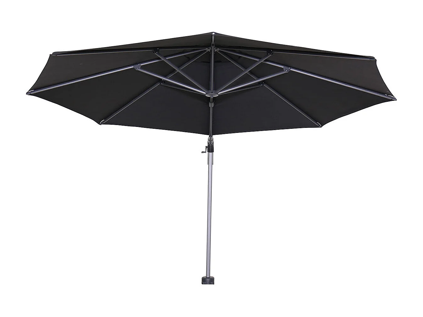 Parasol flottant Garden Impressions Hawaii cadre noir carbone tissu noir Ø350 cm
