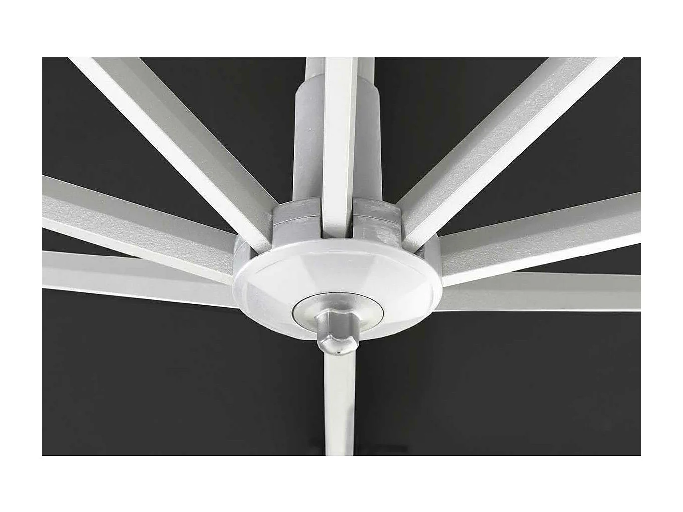 Garden Impressions Zweefparasol Hawaii 300x300 - wit - zwart