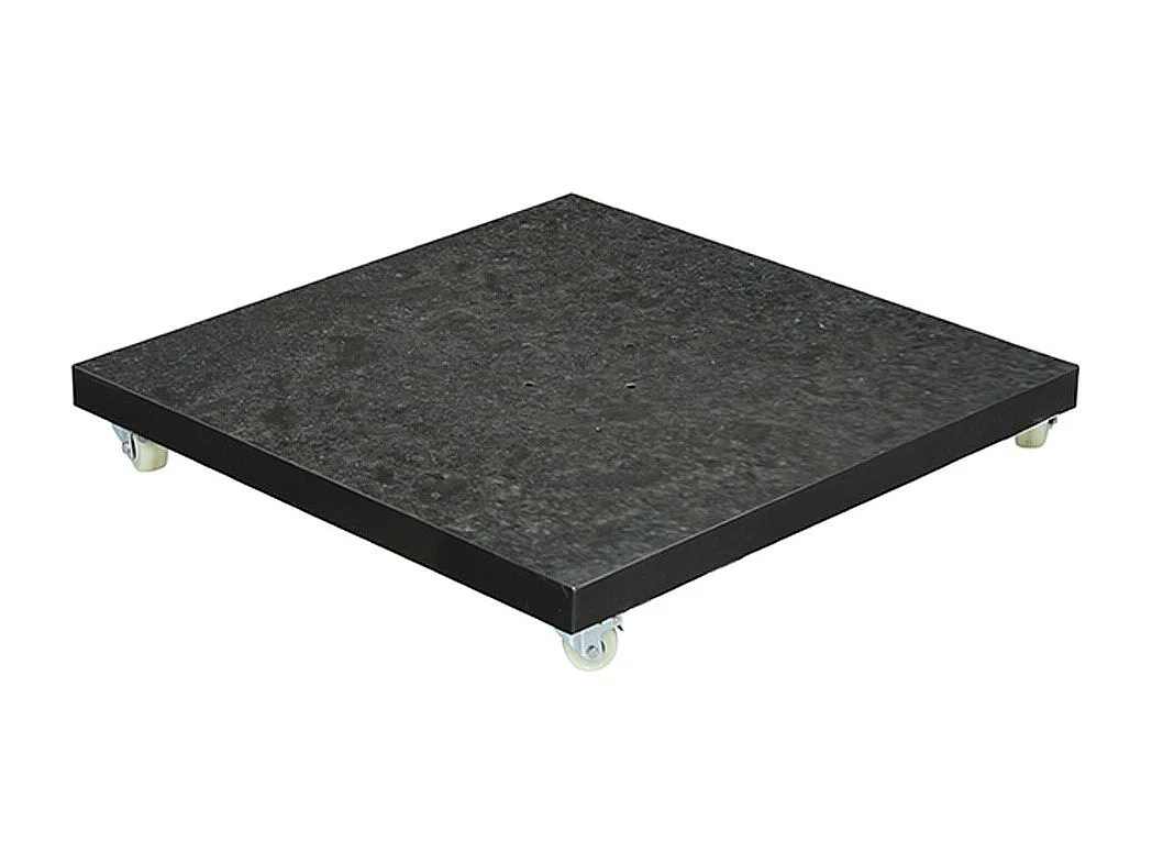 Garden Impressions Hawaii zweefparasol 300x300 cm carbon black / zwart met 90kg royal antraciet parasolvoet en parasolhoes