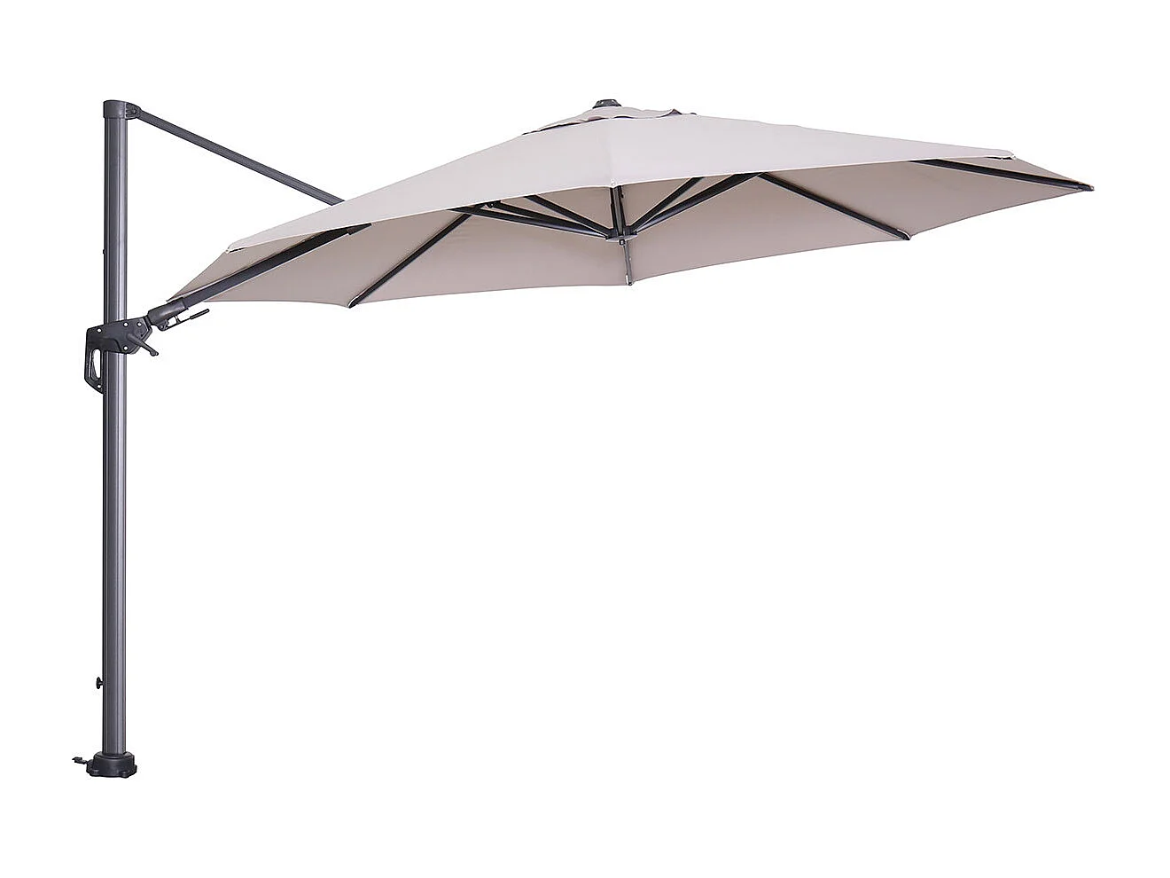 Parasol flottante Garden Impressions Hawai sable Ø350 cm - housse et 90 kg piet de parasol
