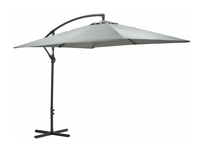 Garden Impressions Corfu parasol 250x250 - donker grijs - licht grijs