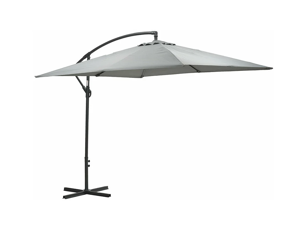 Garden Impressions Corfu parasol 250x250 - donker grijs - licht grijs