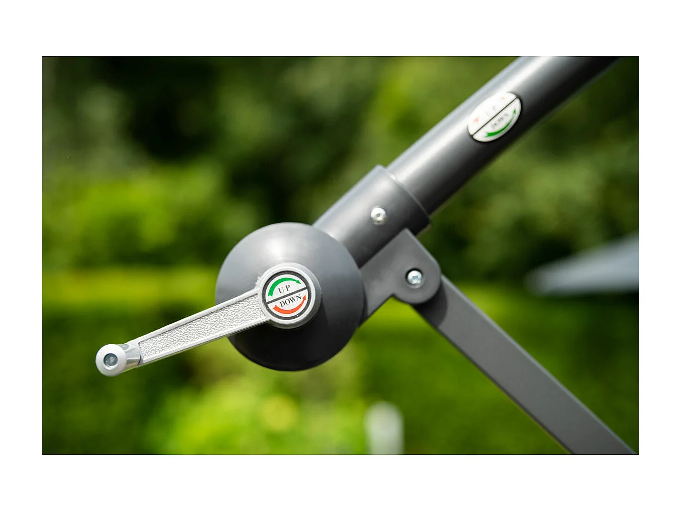 Parasol Garden Impressions Corfu gris foncé/gris clair 250x250