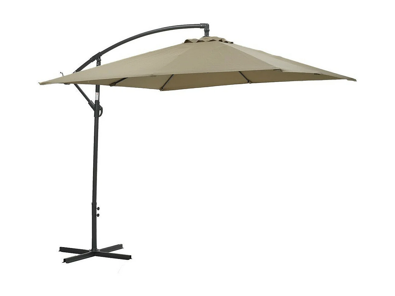 Parasol Garden Impressions Corfu gris foncé/taupe 250x250