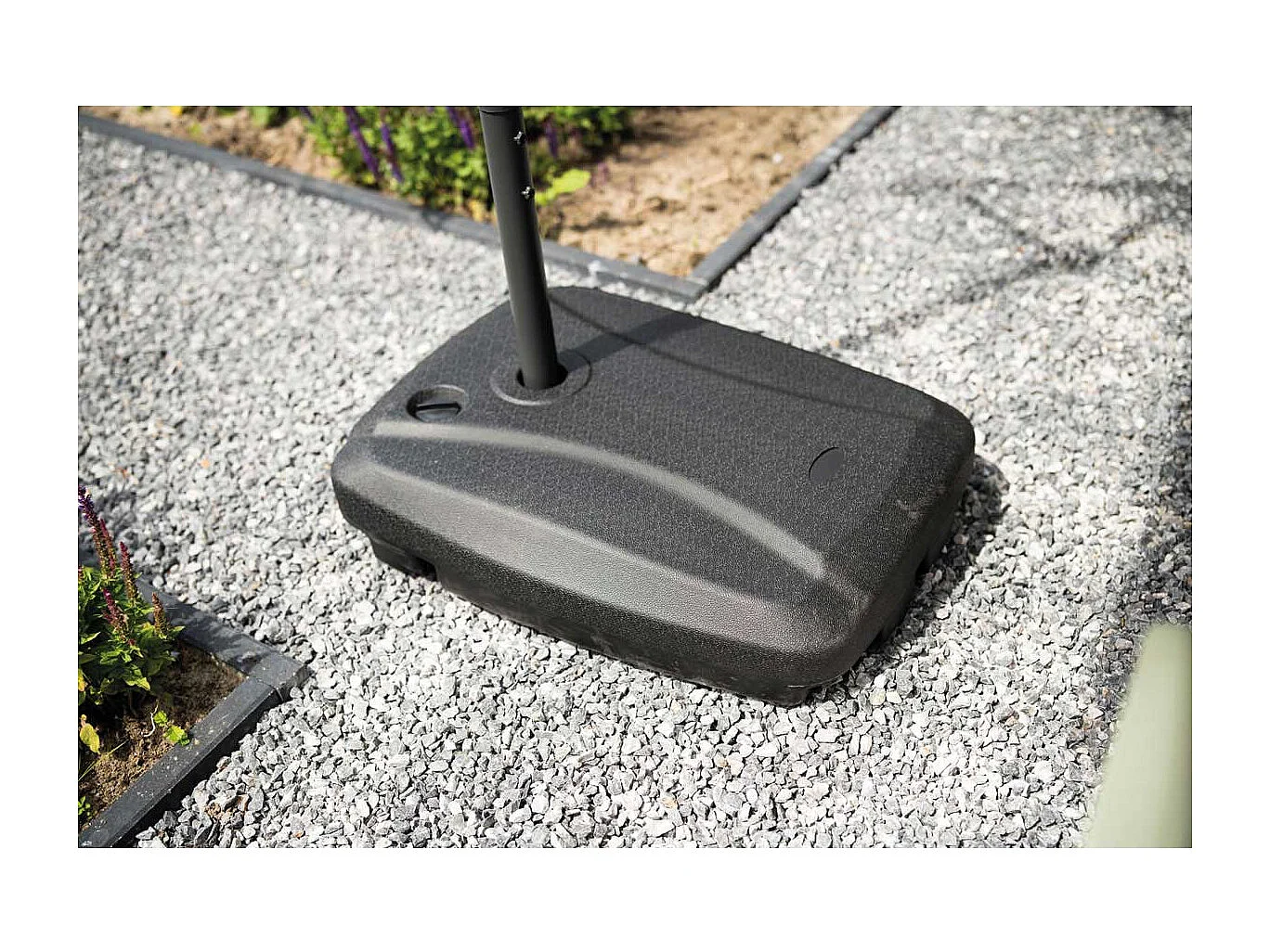 Parasol Garden Impressions Corfu gris foncé/taupe 250x250