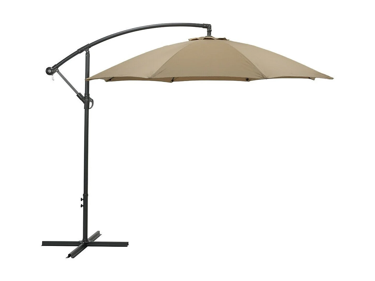 Parasol flottant Garden Impressions Athènes taupe Ø300 cm