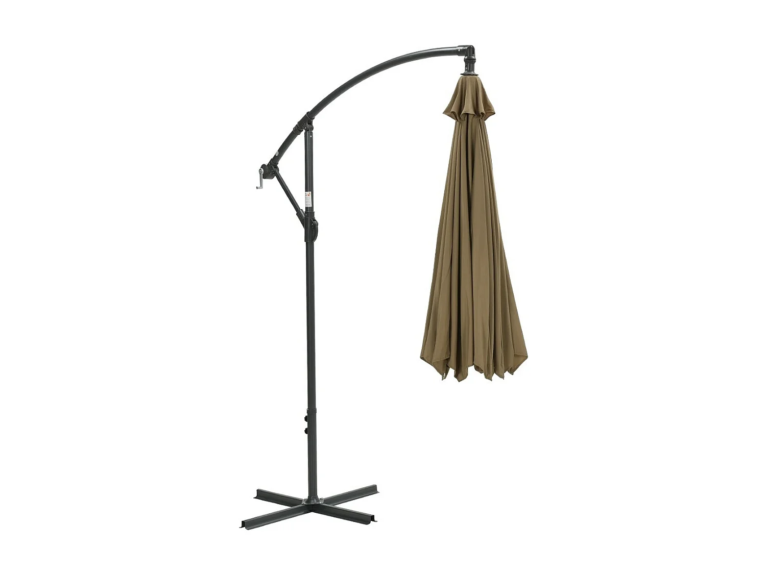 Parasol flottant Garden Impressions Athènes taupe Ø300 cm