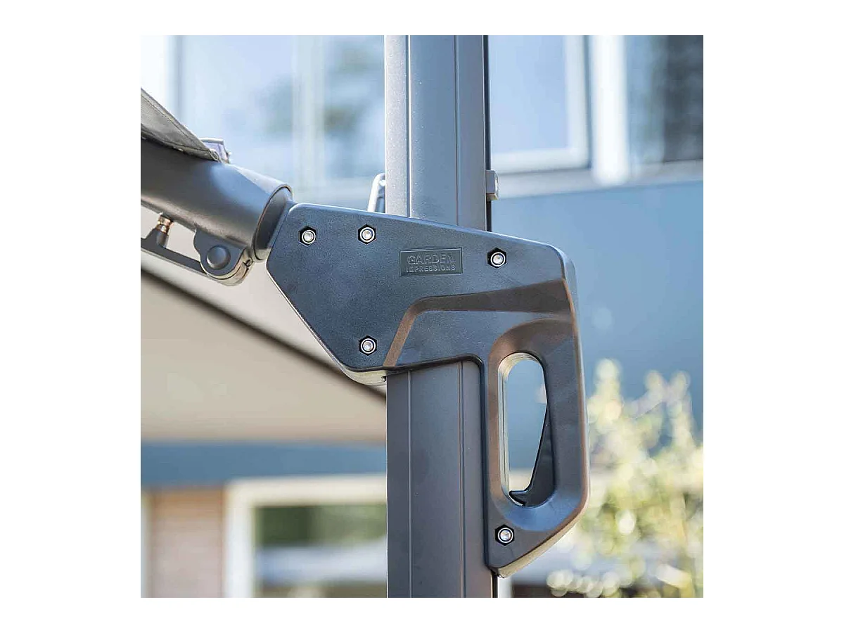 Parasol flottante Garden Impressions Hawai sable Ø350 cm - housse et 90 kg piet de parasol