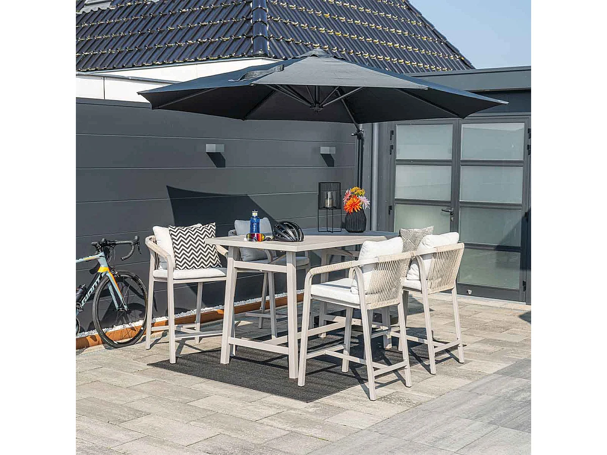 Garden Impressions Hawaii zweefparasol S Ø300 - donker grijs