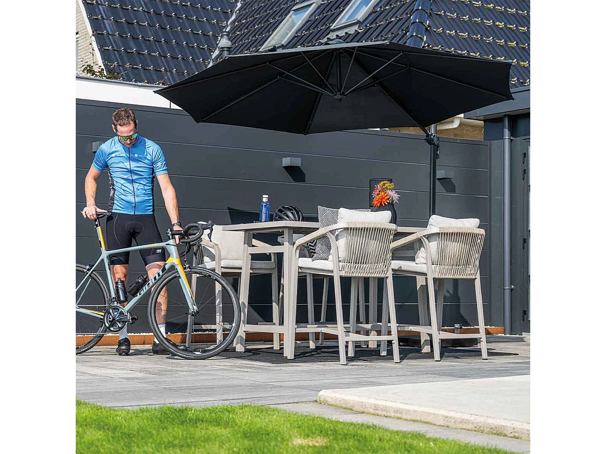 Garden Impressions Hawaii zweefparasol S Ø300 - donker grijs