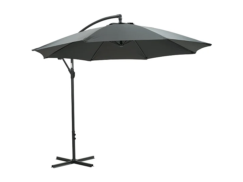 Parasol flottant Garden Impressions Athènes gris foncé Ø300 cm