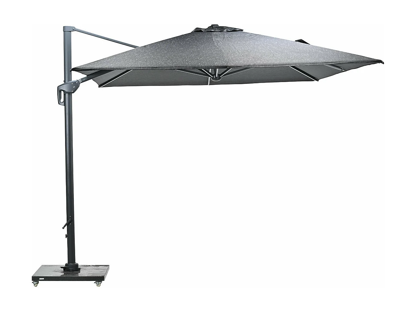 Garden Impressions Hawaii Big Pole telescopic zweefparasol 300x400 cm - zwart