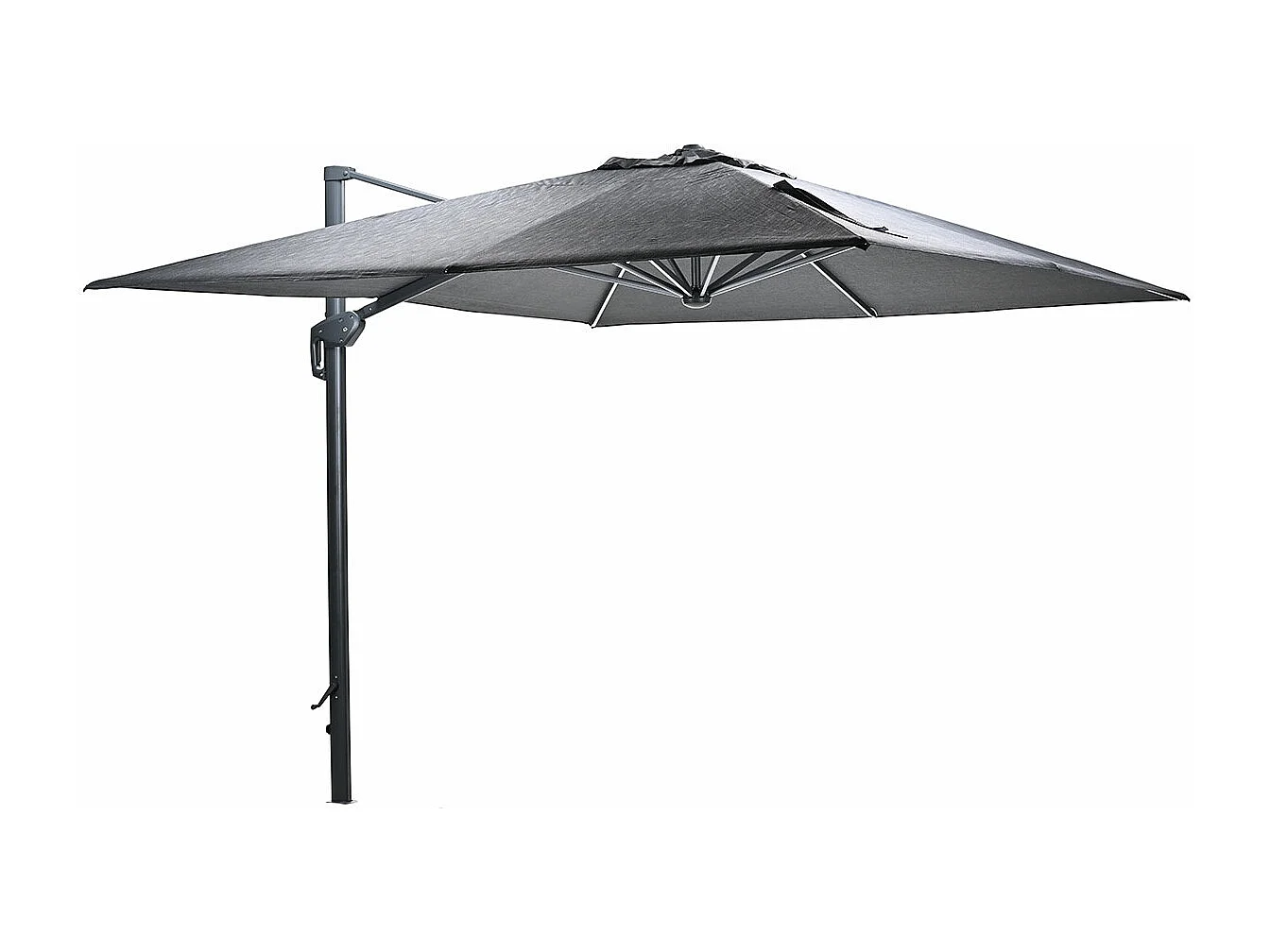 Garden Impressions Hawaii Big Pole telescopic zweefparasol 300x400 cm - zwart