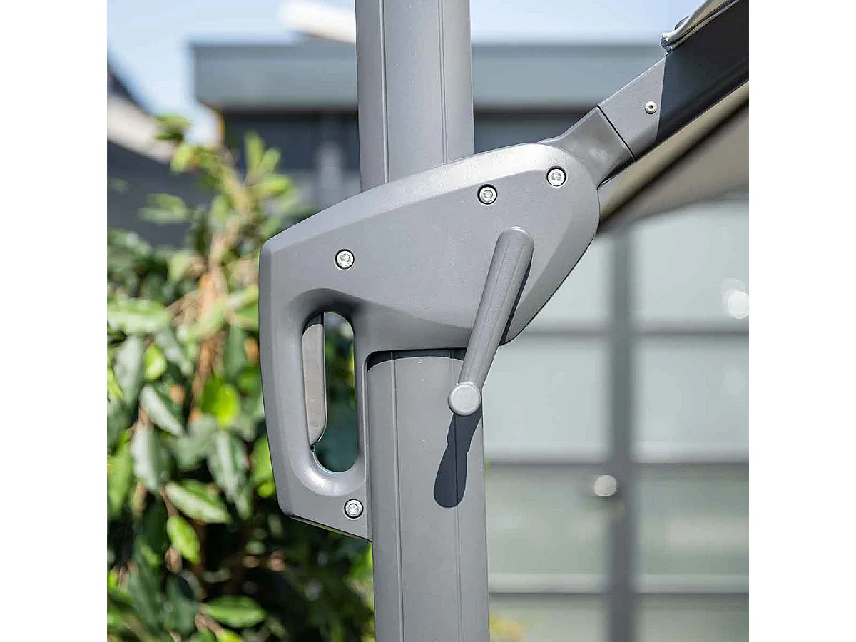 Garden Impressions Hawaii Big Pole telescopic zweefparasol 300x400 cm - zwart