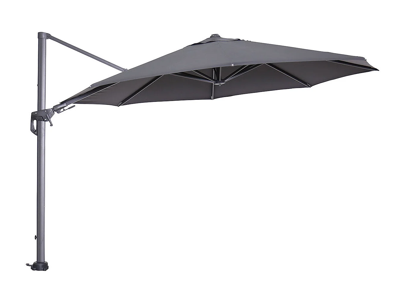 Garden Impressions Hawaii zweefparasol Ø350 cm - frame carbon black - doek donker grijs