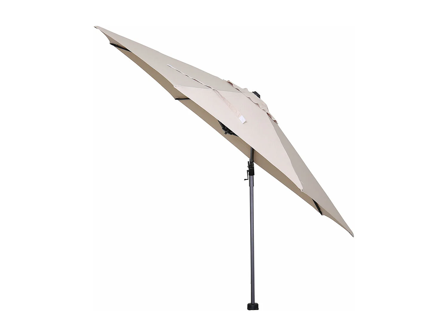 Parasol flottant Garden Impressions Hawaii cadre noir carbone tissu ecru Ø350 cm