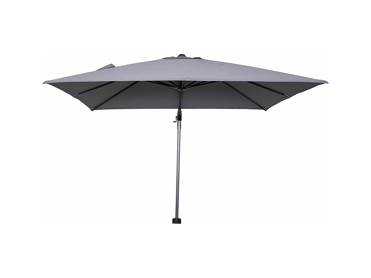 Parasol flottante Garden Impressions Hawaii Cadre carbone noir tissu gris clair 300x300 cm
