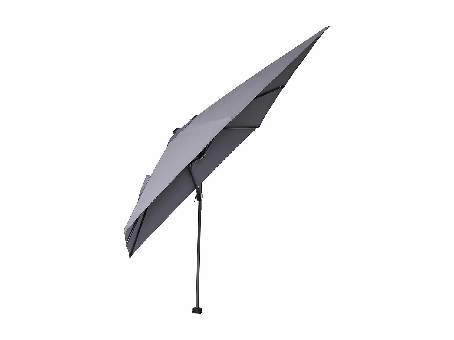 Parasol flottante Garden Impressions Hawaii Cadre carbone noir tissu gris clair 300x300 cm