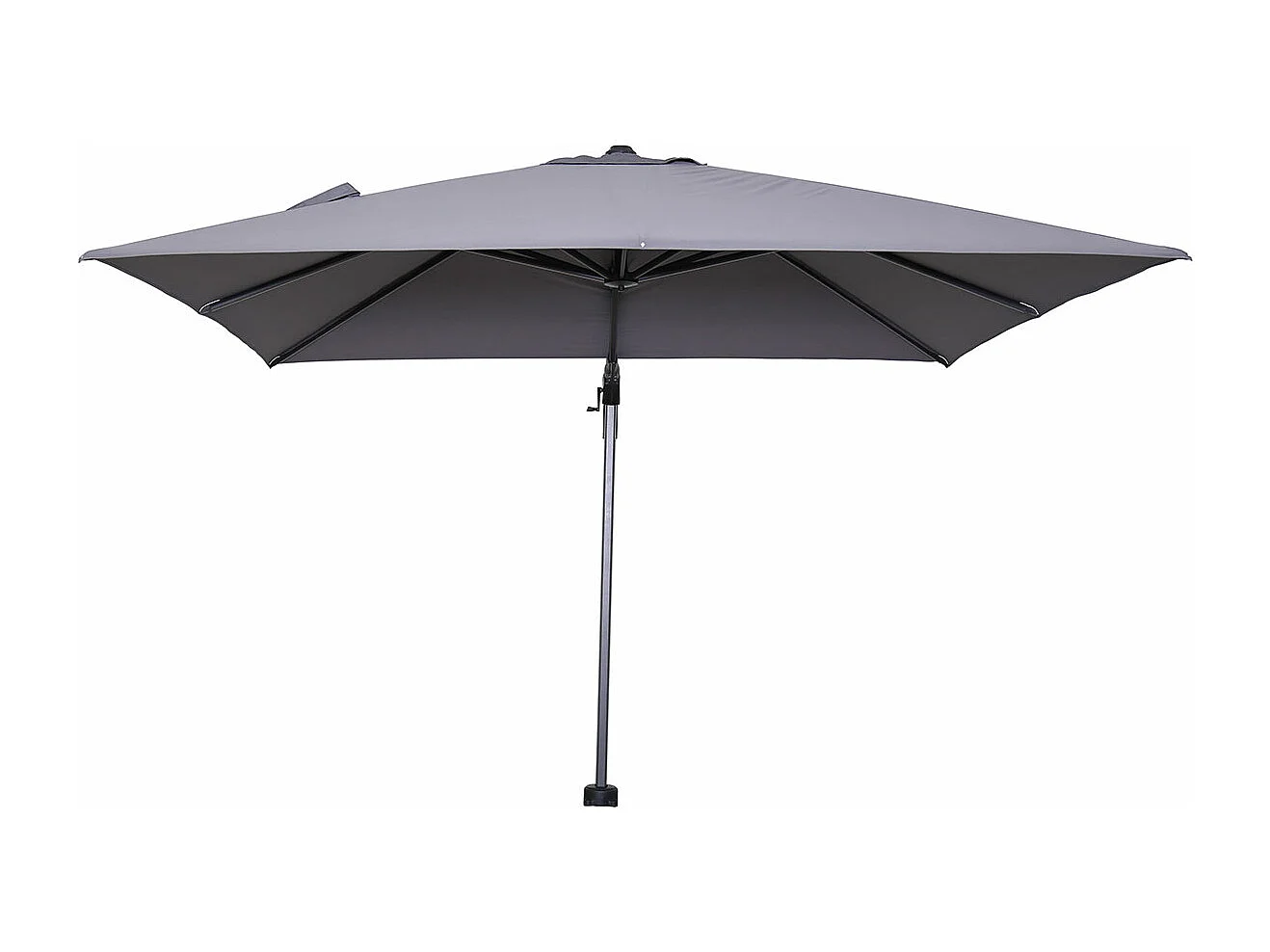 Parasol flottante Garden Impressions Hawaii Cadre carbone noir tissu gris clair 300x300 cm