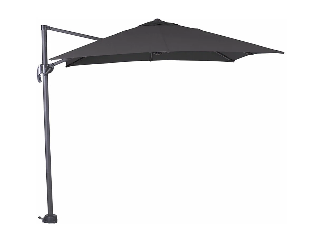 Garden Impressions Hawaii zweefparasol S 250x250 - donker grijs - zwart