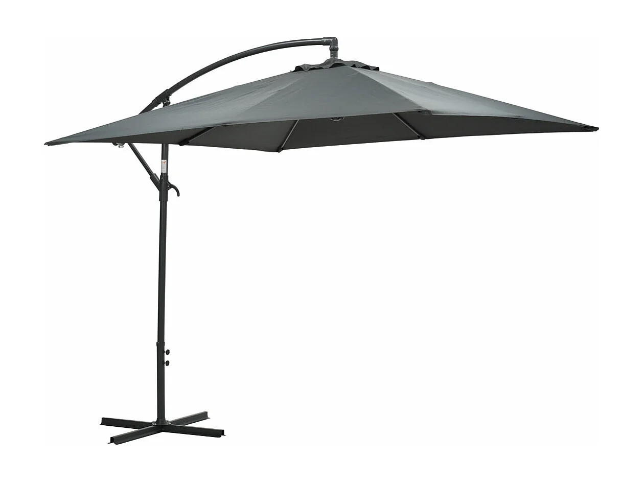 Garden Impressions Corfu parasol 250x250 - donker grijs