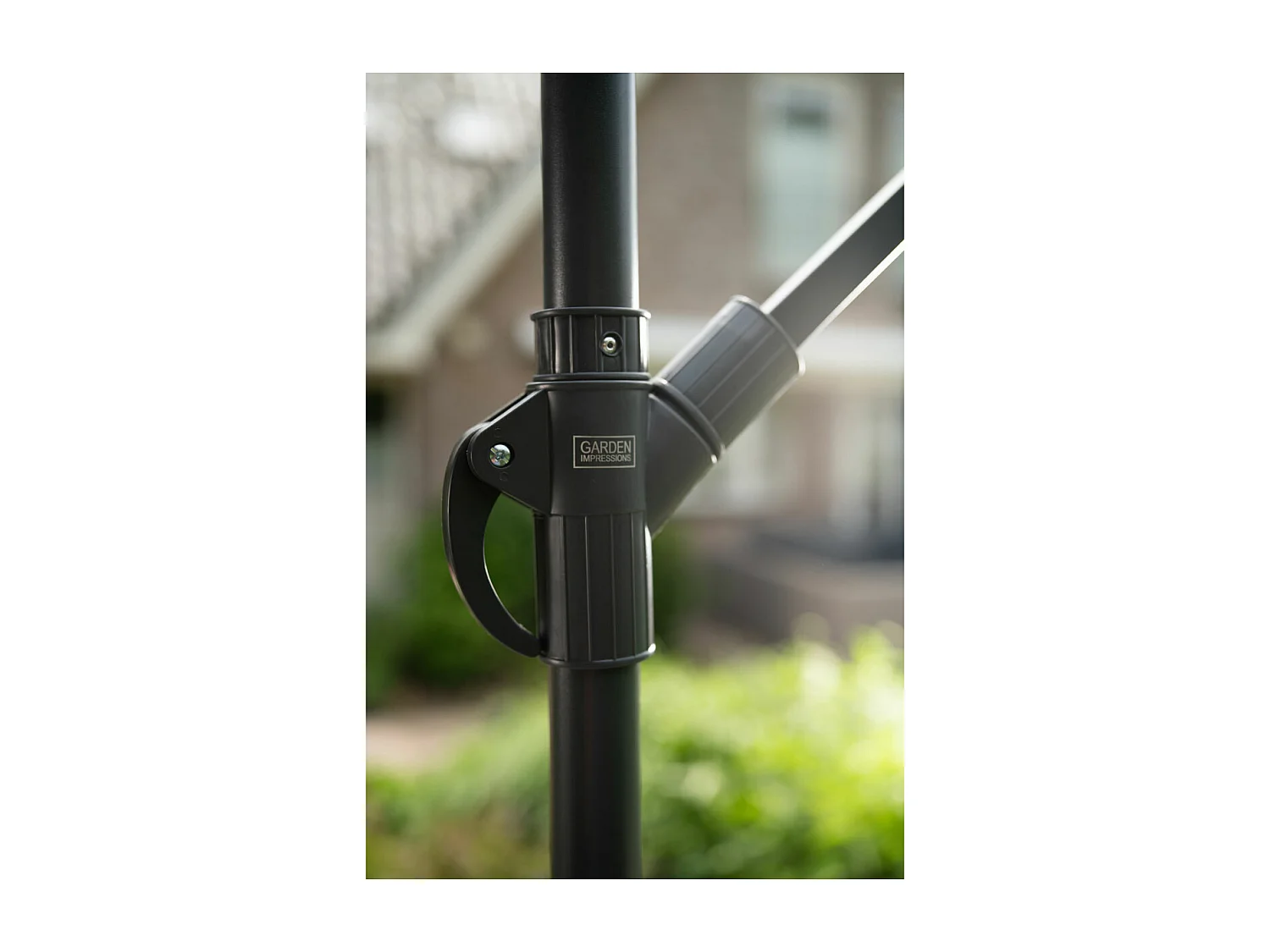 Garden Impressions Corfu parasol 250x250 - donker grijs