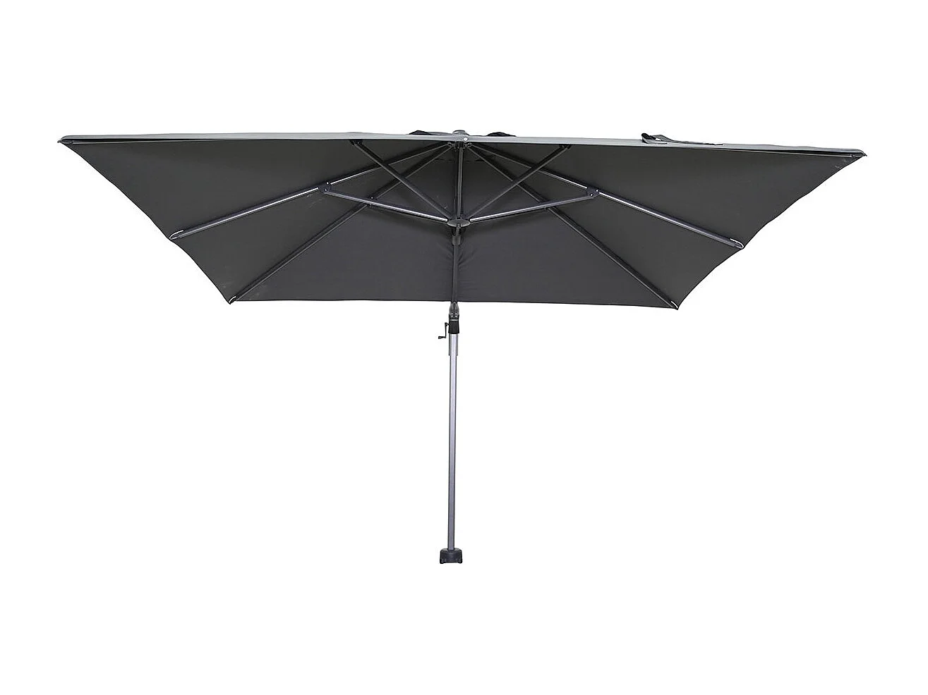 Parasol flottante Garden Impressions Hawaii Cadre carbone noir tissu gris foncé 300x300 cm