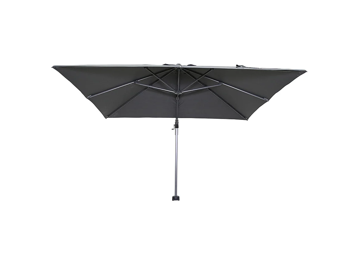 Garden Impressions Hawaii zweefparasol 300x300 cm - frame carbon black - doek donker grijs
