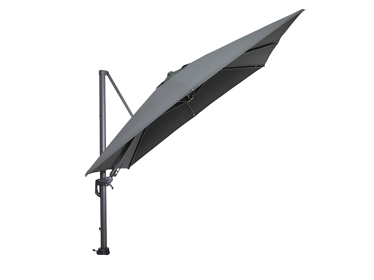 Garden Impressions Hawaii zweefparasol 300x300 cm - frame carbon black - doek donker grijs