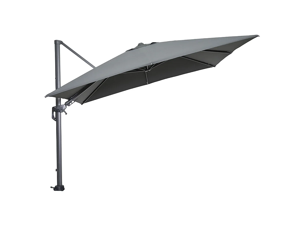Garden Impressions Hawaii zweefparasol 300x300 cm - frame carbon black - doek donker grijs