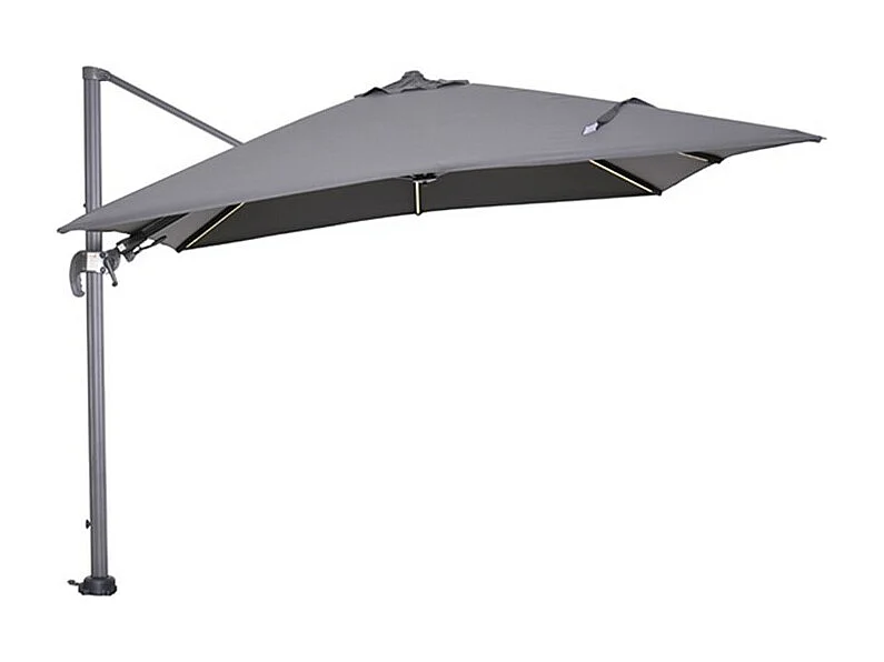 Garden Impressions Hawaii zweefparasol Lumen LED 300x300 cm - donker grijs
