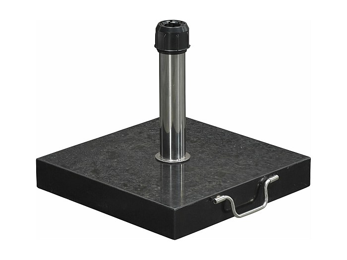 Pied De Parasol Rectangulaire En Granit - 25 Kg - Stable Et élégant Pour Jardin, Terrasse, Balcon - Adaptateurs 38/48 Mm Inclus - 5