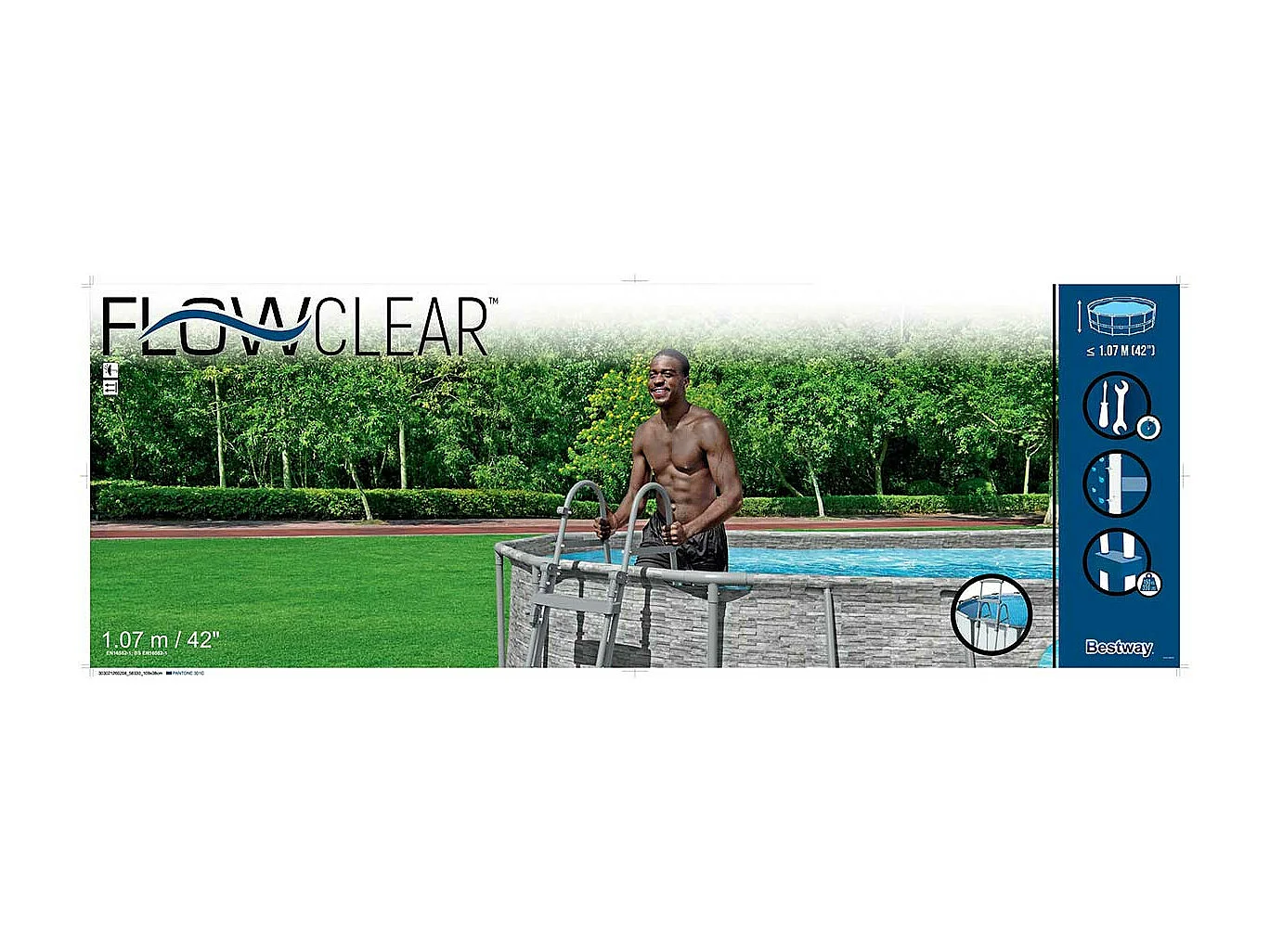 Marche au dessus de piscine Bestway 107 cm