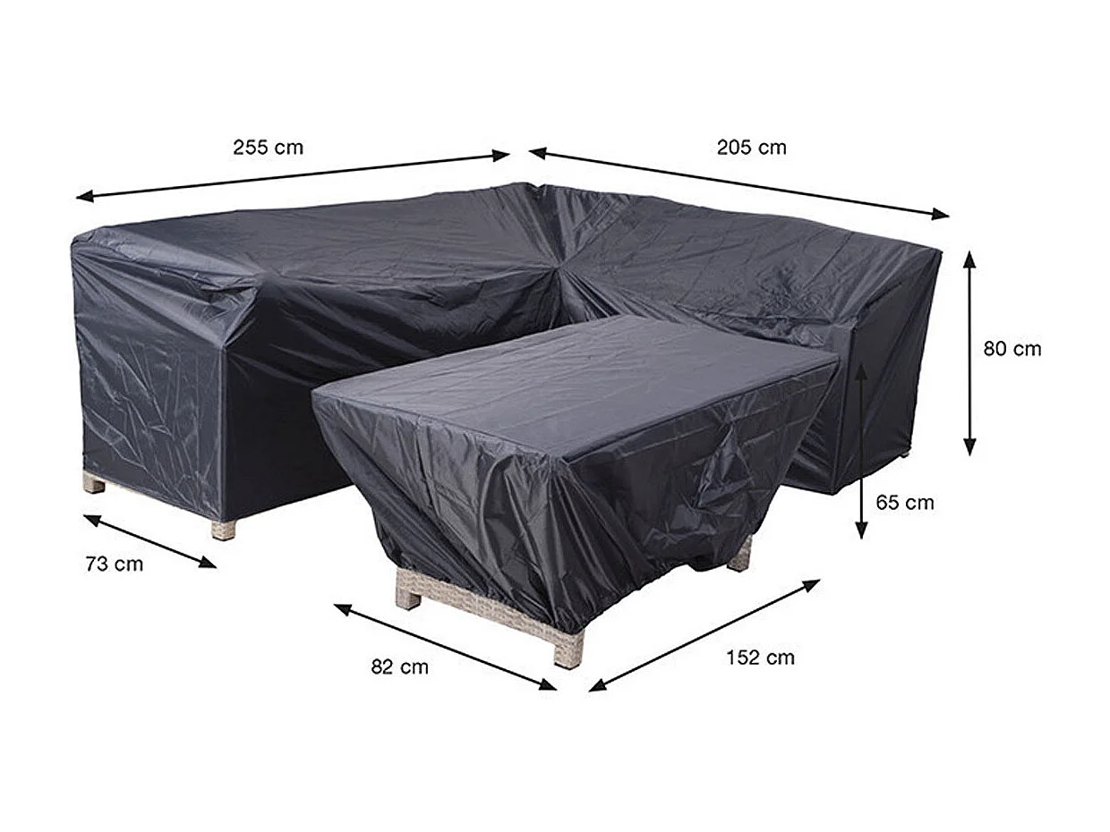 Housse de protection salon de jardin salle à manger Garden Impression 255/205x73x80 et 152x82x65cm