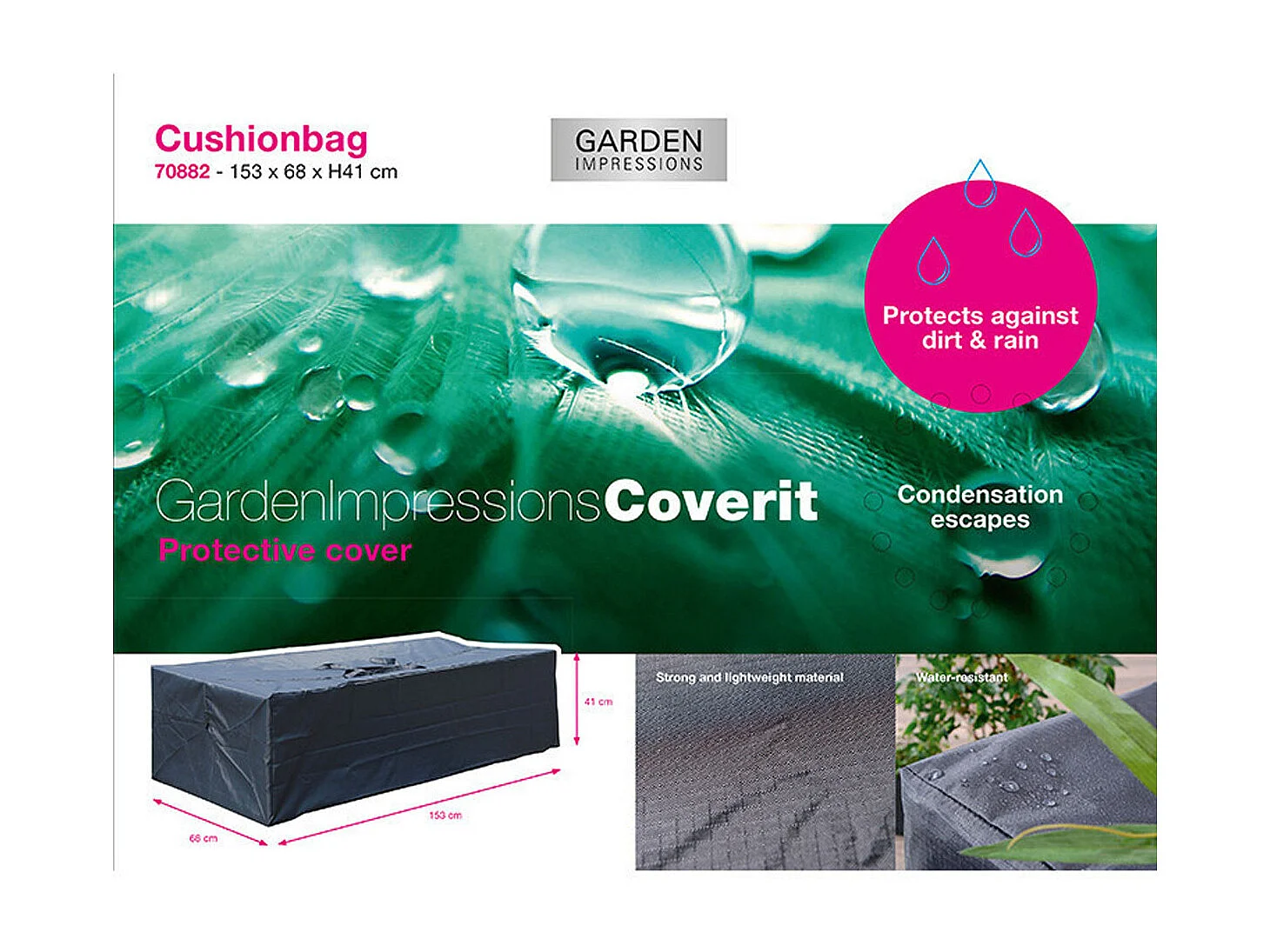 Sac de coussin Garden Impressions 153x68xh41 cm